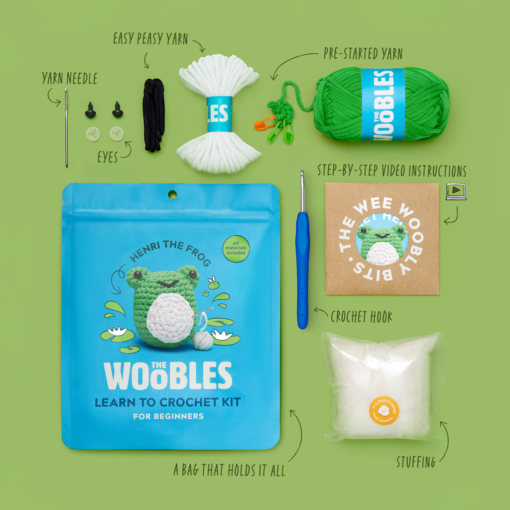 Henri the Frog Crochet Kit - DIY Gift Pick