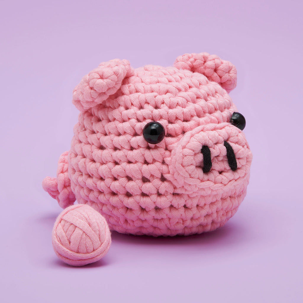 Bacon the Pig Crochet Kit - Ready for Craft Time