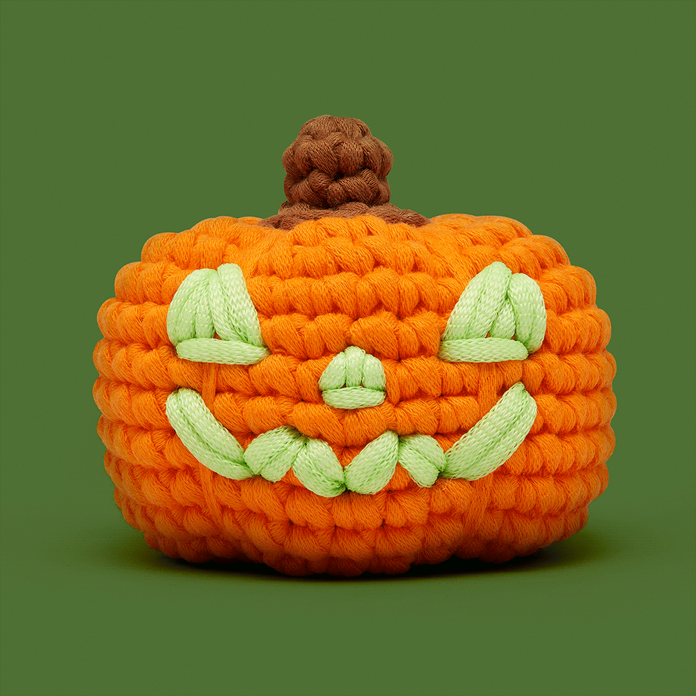 Hal the Jack-o'-lantern Crochet Kit - For Yarn Lovers