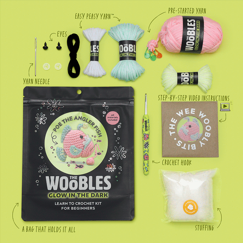 Poe the Angler Fish Crochet Kit - The Woobles Kit