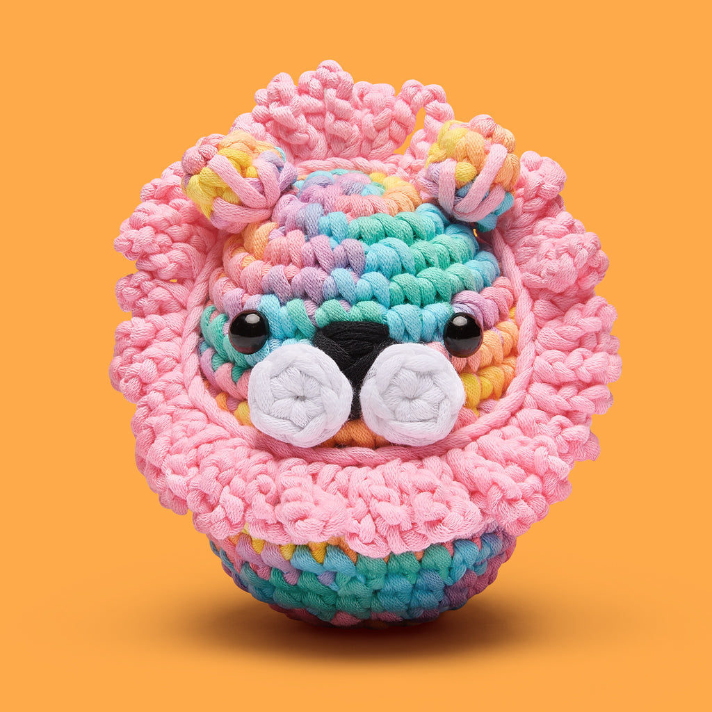 Sebastian the Lion Pastel Crochet Kit - Woobles Stitch Fun