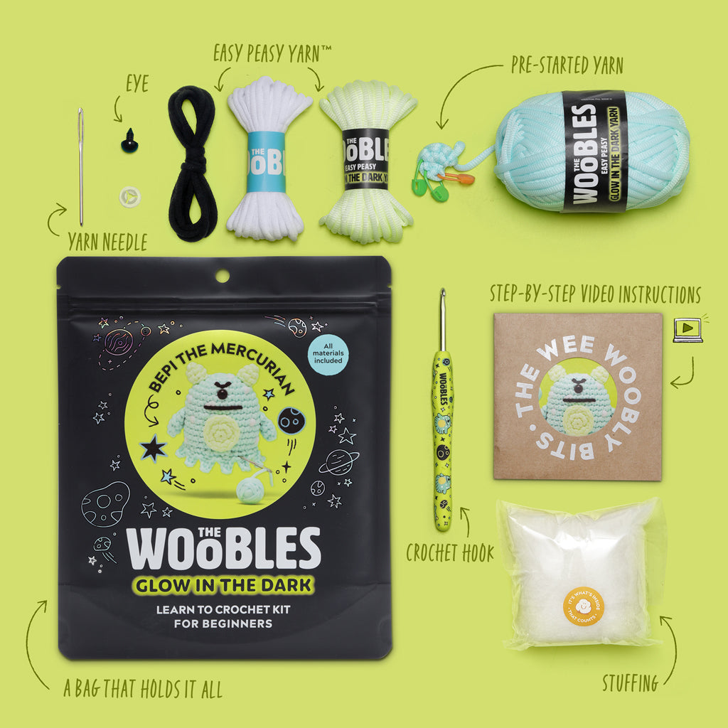 Bepi the Mercurian Crochet Kit - Cute Project Fun