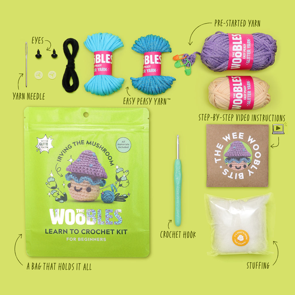 Irving the Mushroom Crochet Kit - Learn. Make. Love.