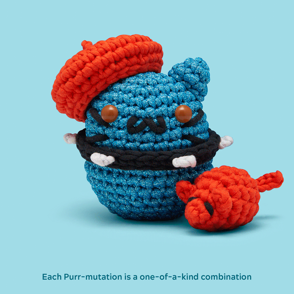 One-of-a-Kind Purr-Mutation Crochet Kit - Weekend Craft Ready