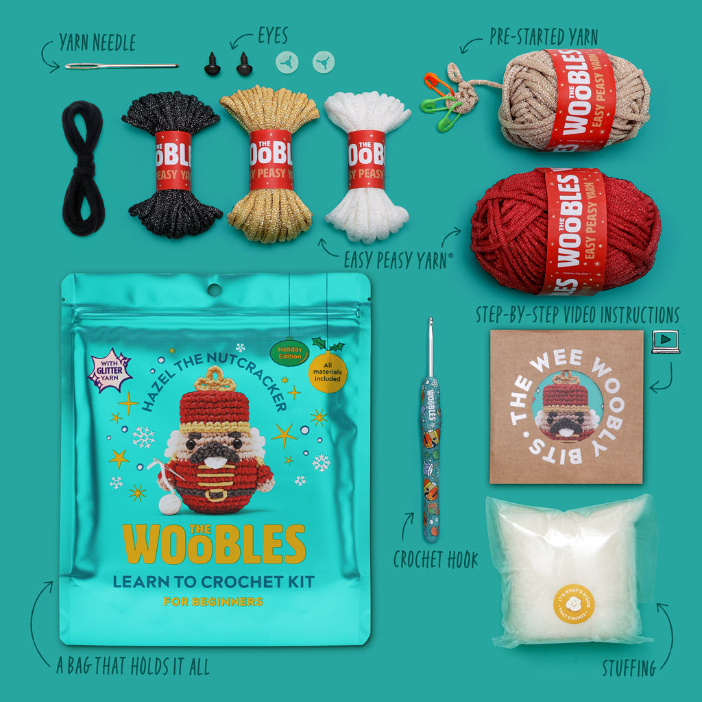 Hazel the Nutcracker Crochet Kit - A Kit That Teaches