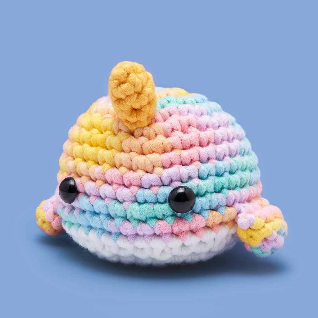 Bjørn the Narwhal Pastel Crochet Kit - For Weekend Projects