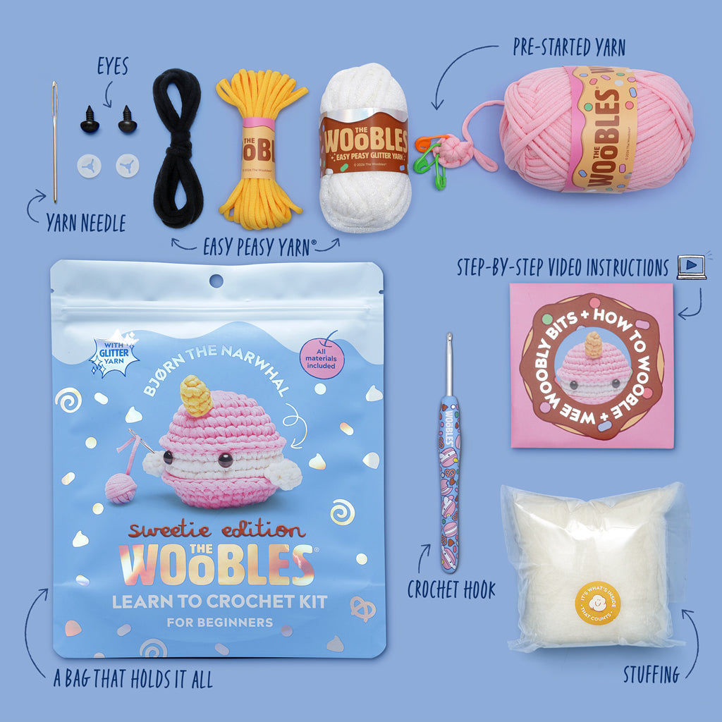 Bjørn the Narwhal: Sweetie Edition Crochet Kit - Fun for Beginners