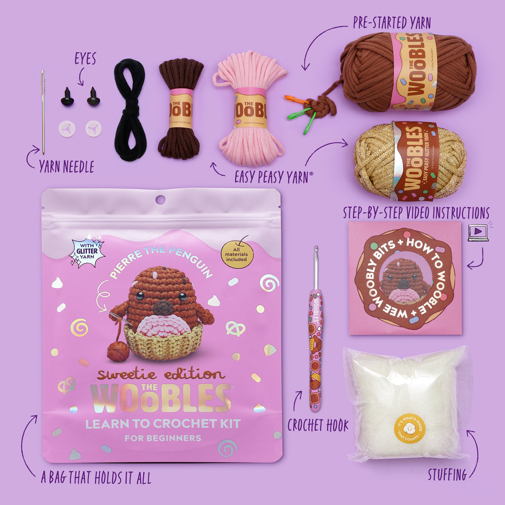 Pierre the Penguin: Sweetie Edition Crochet Kit - Gift Ready Crochet