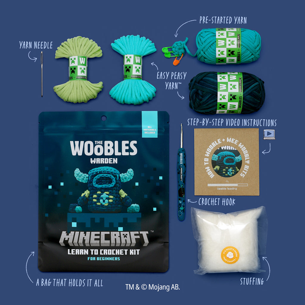 Minecraft Warden Crochet Kit - Hook Your First Project