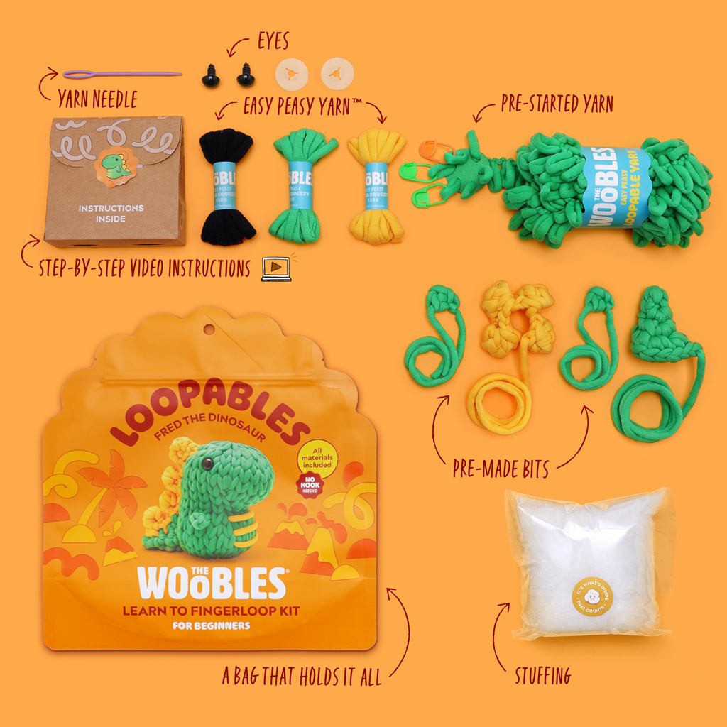 Fred the Dino Loopables Kit - Beginner Crochet Fun