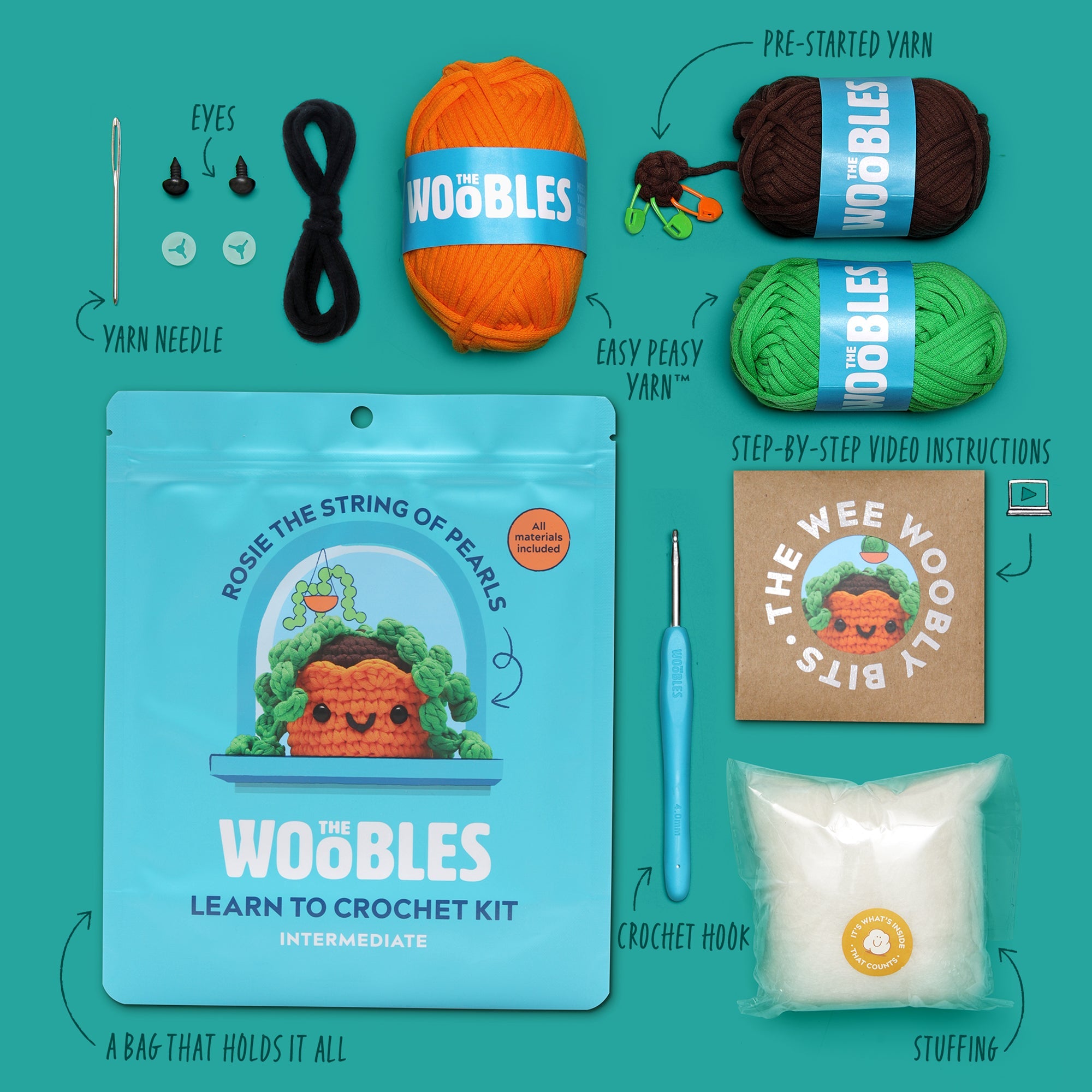 Rosie the String of Pearls Crochet Kit - Make It Yourself