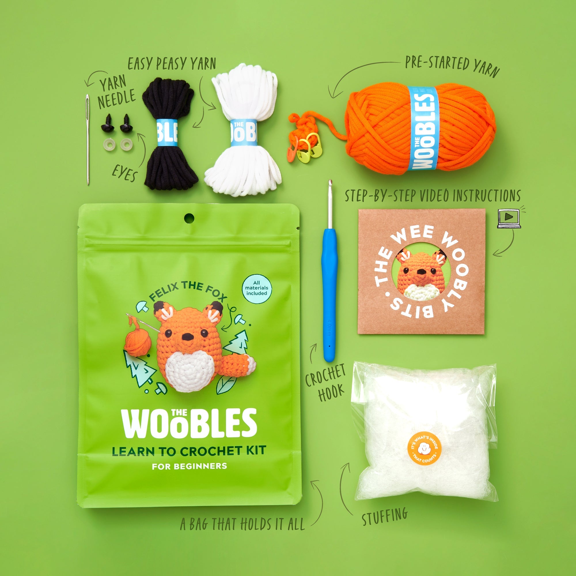 Felix the Fox Crochet Kit - Create Your Wooble