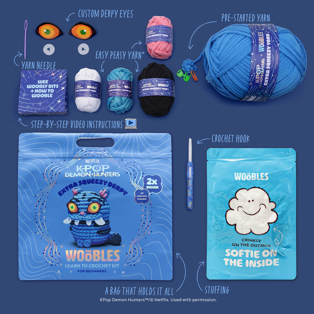 Derpy Extra Squeezy Crochet Kit - Woobles Kit Favorite
