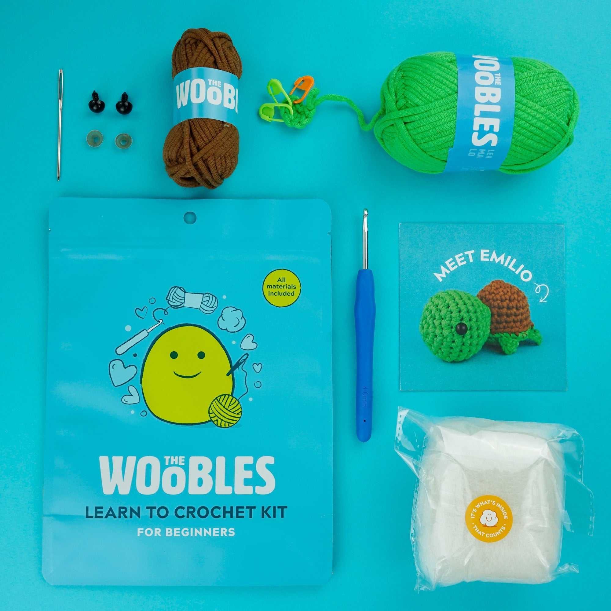 Emilio the Turtle Crochet Kit - The Woobles Way